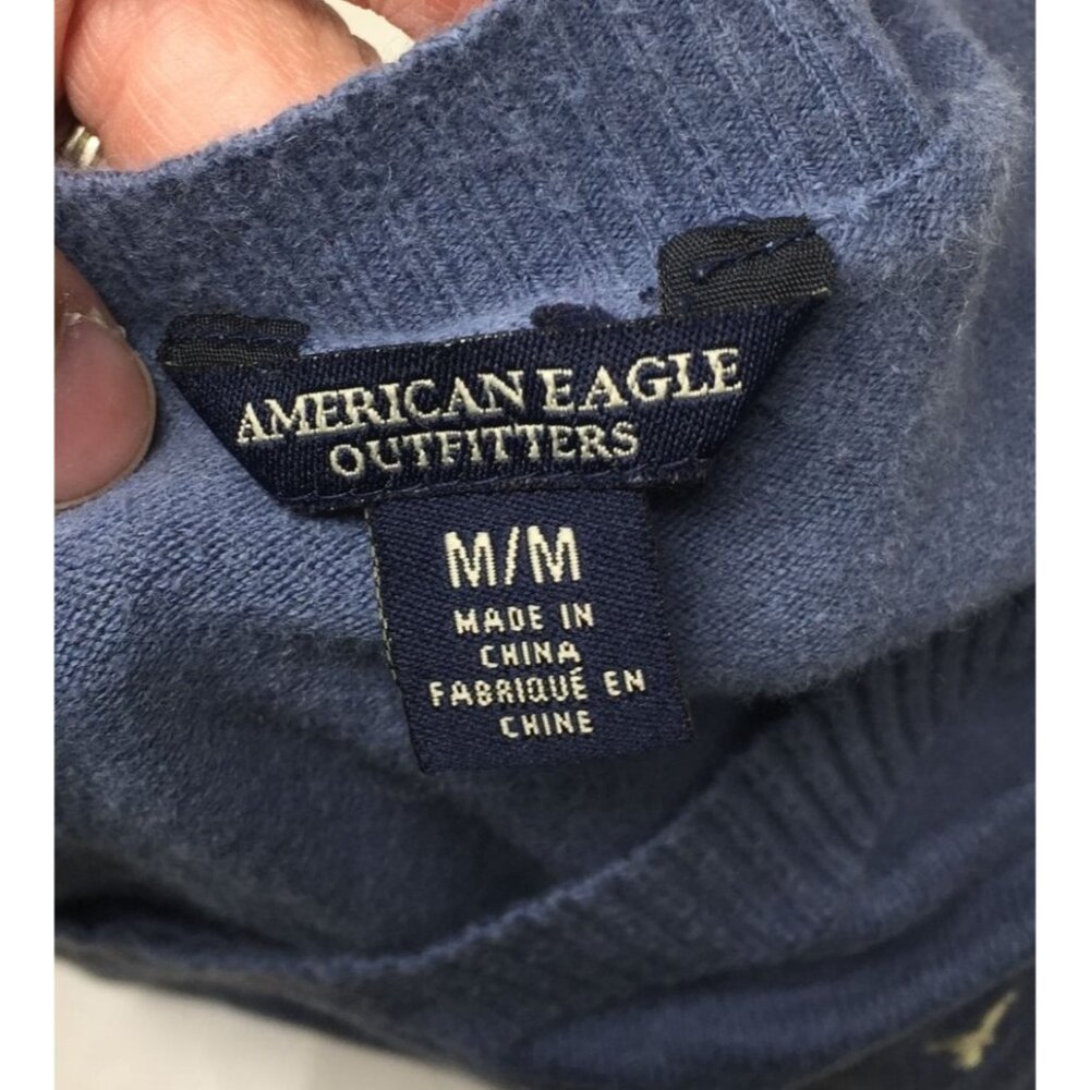 American Eagle Outfitters Women's Blue Long Sleeve Shirt Size Medium - Picture 5 of 8